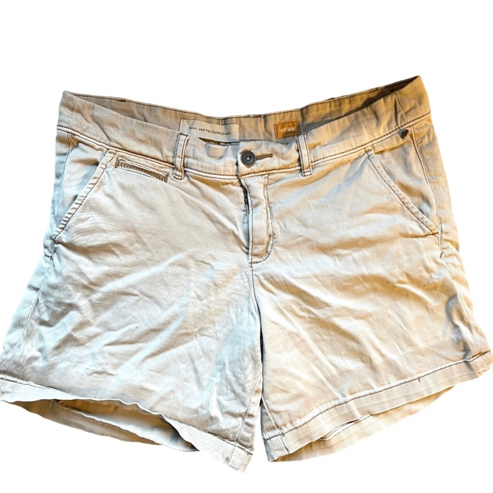 Anthropologie Pilcro and the Letterpress Hyphen Khaki‎ Tan Shorts 29